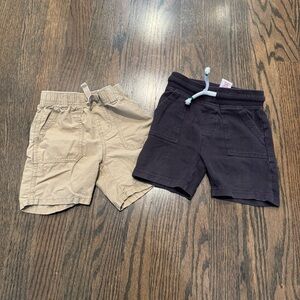 Carter’s toddle boy cargo khaki shorts bundle lot 18M navy blue tan spring